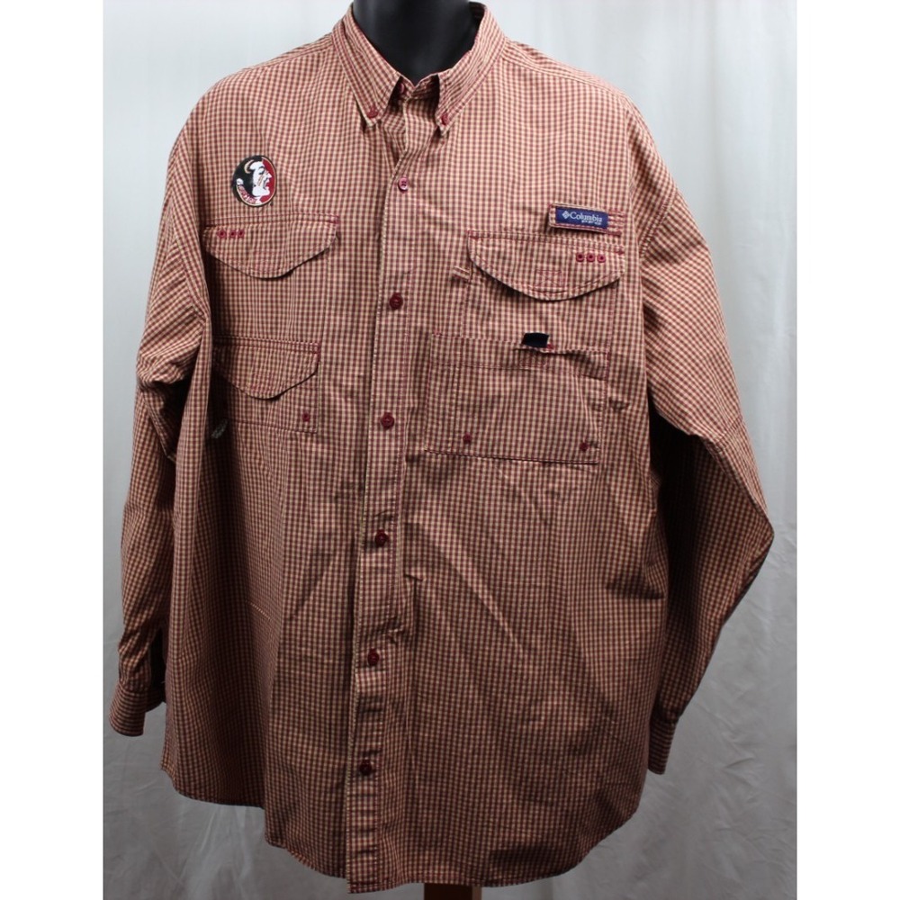 Columbia PFG Shirt Mens XXL Florida State FSU Super Bonehead Long Sleeve Fishing